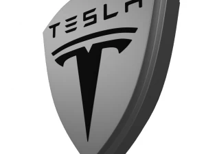 tesla logo animated 3D Model