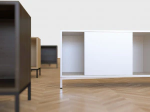 collection of 40 modern nightstands low-poly 3D Model