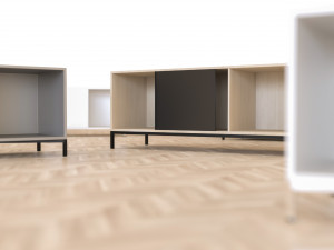 collection of 40 modern nightstands low-poly 3D Model