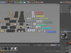 collection of 40 modern nightstands low-poly 3D Model