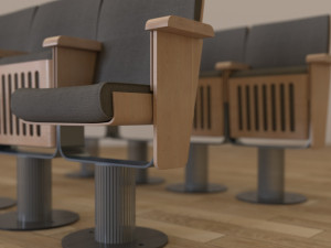 modern armchair for concert and conference hall Modelo 3D