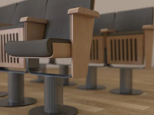 modern armchair for concert and conference hall 3D Model