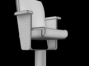 modern armchair for concert and conference hall 3D Model