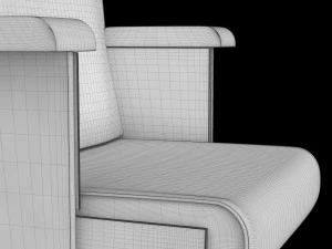 modern armchair for concert and conference hall 3D Model