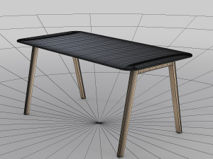 modern wooden office table 3D Model