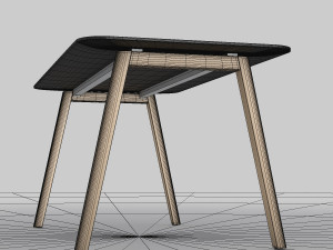 modern wooden office table 3D Model
