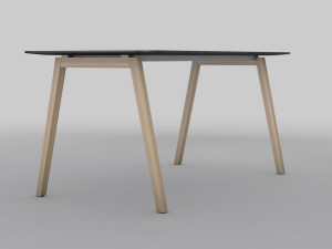 modern wooden office table 3D Model
