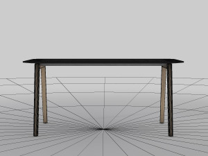 modern wooden office table 3D Model
