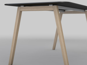 modern wooden office table 3D Model