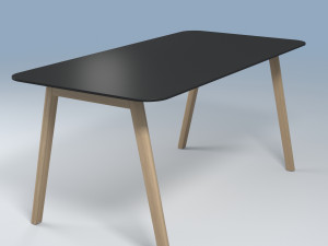 modern wooden office table 3D Model