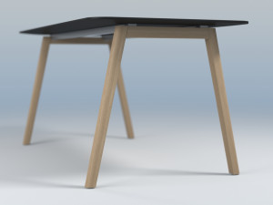 modern wooden office table 3D Model