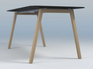 modern wooden office table 3D Model