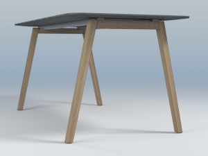modern wooden office table 3D Model