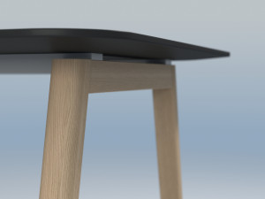 modern wooden office table 3D Model
