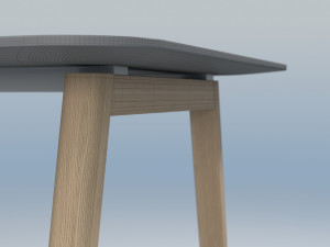 modern wooden office table 3D Model