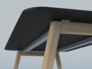 modern wooden office table 3D Model