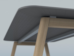 modern wooden office table 3D Model