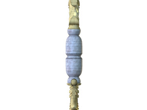golden decorative molded handle 3Dモデル