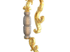 golden decorative molded handle 3Dモデル