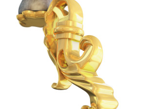 golden decorative molded handle 3Dモデル