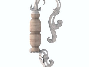 golden decorative molded handle 3Dモデル