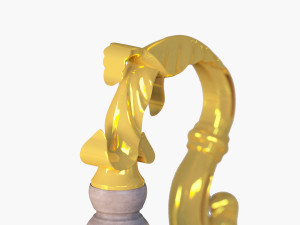 golden decorative molded handle 3Dモデル
