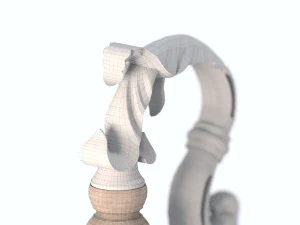 golden decorative molded handle 3D Model
