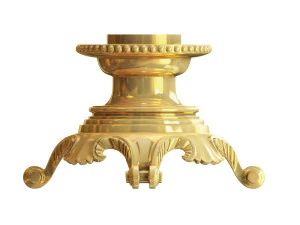 황금 장식 성형 다리 3D 모델