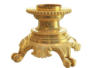 golden decorative molded leg Modelo 3D