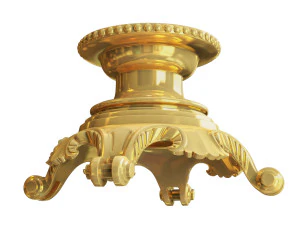 golden decorative molded leg 3D Model