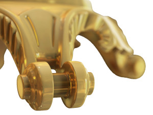 golden decorative molded leg Modelo 3D