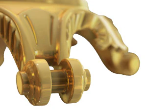 golden decorative molded leg 3D Model