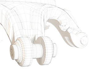 golden decorative molded leg 3D Model