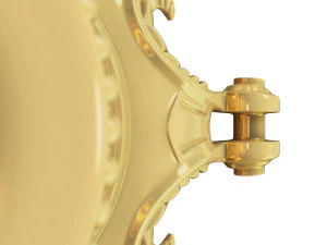 golden decorative molded leg 3D Model