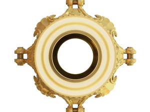 golden decorative molded leg 3D Model