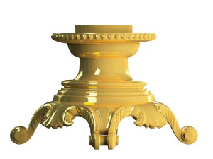golden decorative molded leg 3D Model