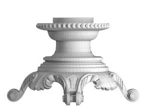golden decorative molded leg 3D Model