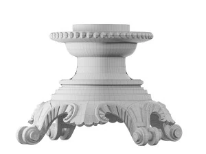 golden decorative molded leg 3D Model
