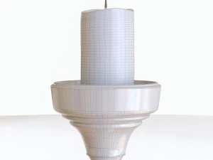 candlestic and candle with flame 3D Model