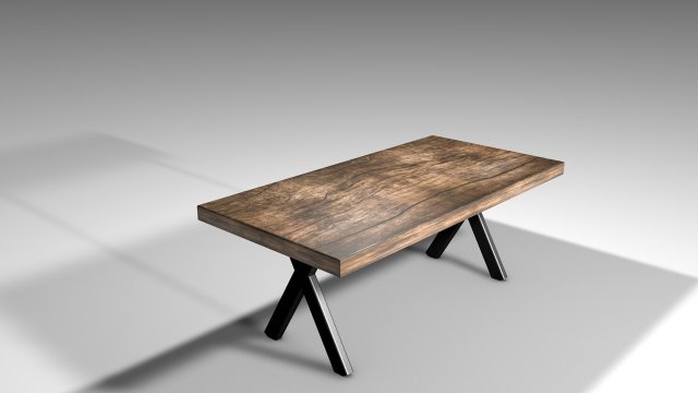 old wood table 3D 模型 .c4d .max .obj .3ds .fbx .stl .blend