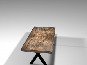 old wood table 3D 模型