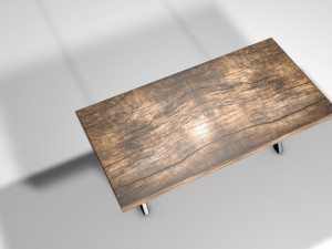 old wood table 3D 模型