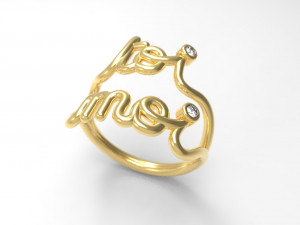 toi moi engagement ring with diamonds eu 14 3D Print Model