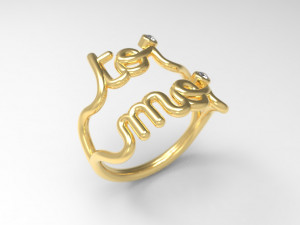 toi moi engagement ring with diamonds eu 14 3D Print Model