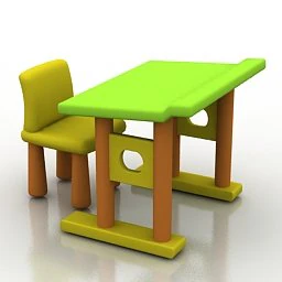 stolik dla dzieci Model 3D .c4d .max .obj .3ds .fbx .stl .blend 