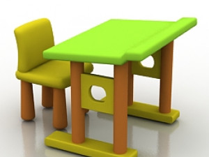 kids table 3D Model