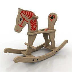childrens toy horse 3D Model .c4d .max .obj .3ds .fbx .stl .blend