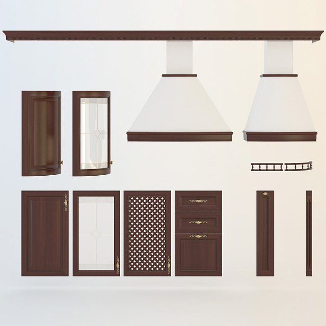 Classic facades Model 3D .c4d .max .obj .3ds .fbx .stl .blend 