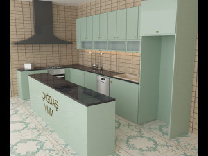 island kitchen 3D Model
