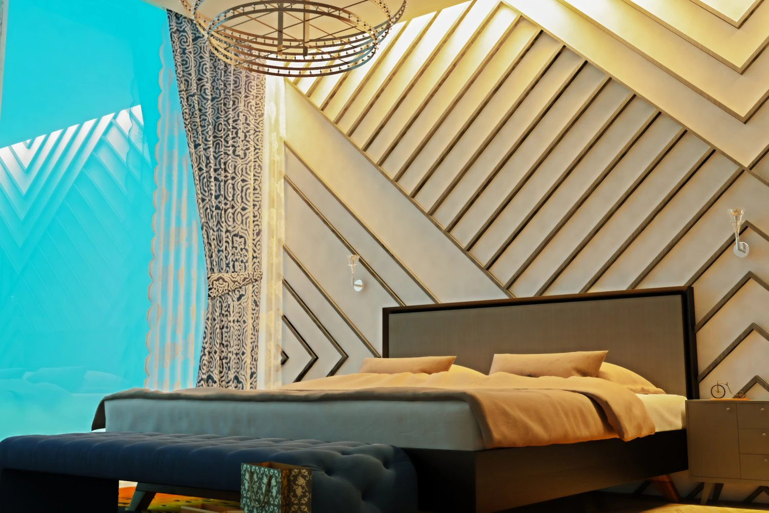 bedroom 3D Model .c4d .max .obj .3ds .fbx .stl .blend 